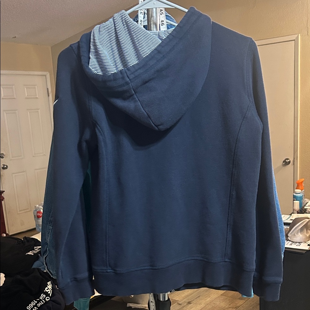 Nautica Girls Zip-Up Navy Sweater - Picture 4 of 4
